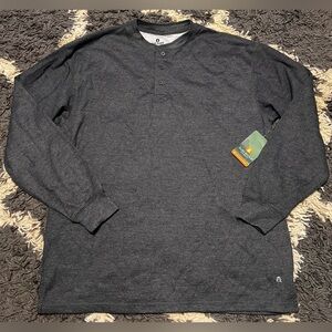 NWT Sun River Co. Gray Waffle Knit Thermal Long Sleeve Shirt